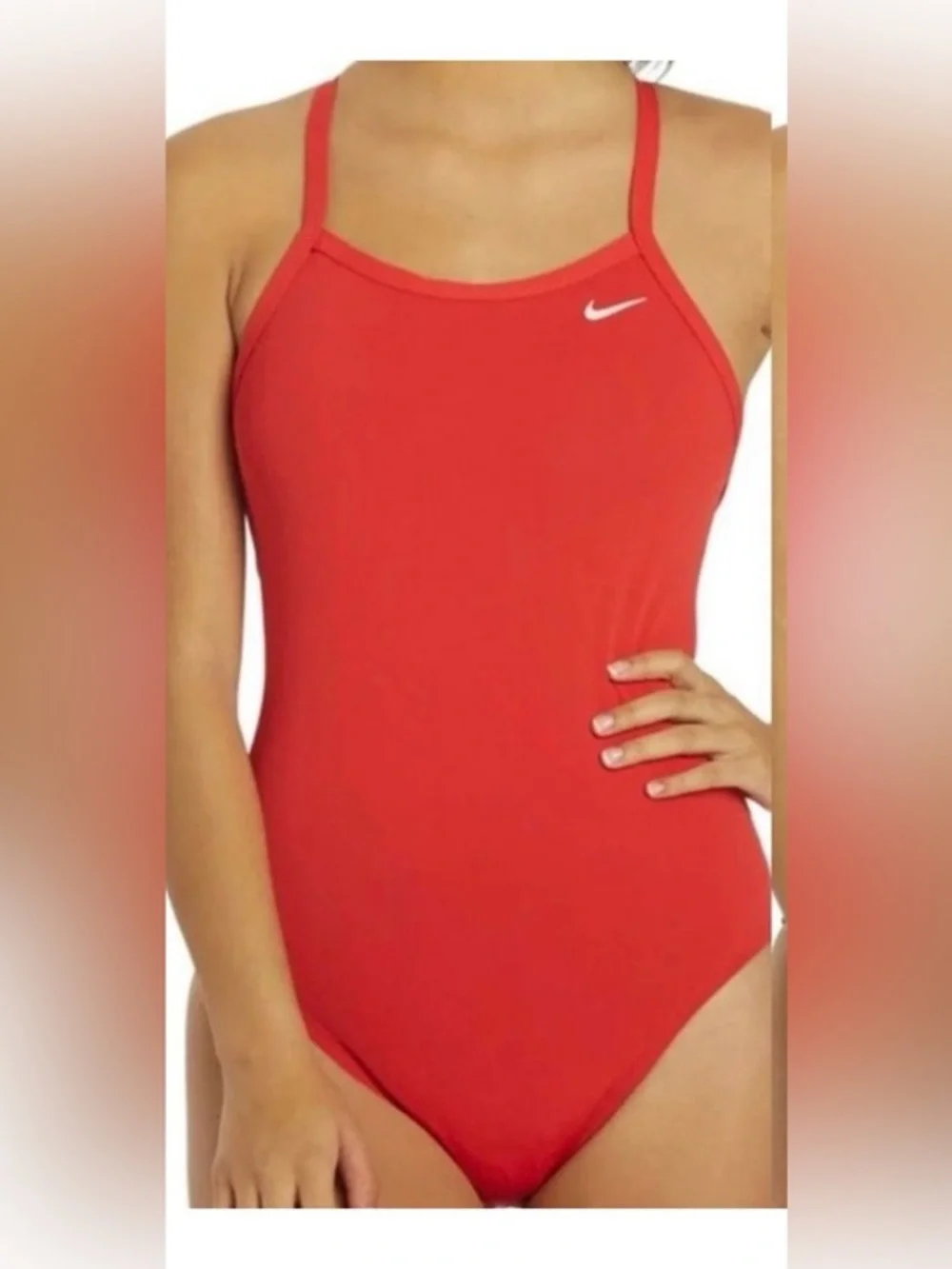 Nike Hydrastrong Solid Cut-Out Poly RacerBack One Piece Swimsuit Girl's 8